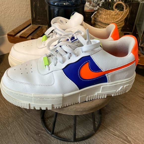 Nike Airforce 1 neon color block sneakers - Picture 2 of 10